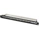 Logilink 9" Patch panel 24 trapézkő jack csatlakozóhoz, hátsó kábelkezelővel