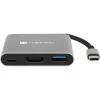 Natec USB-C MULTIPORT ADAPTER 3 AZ 1-BEN NATEC FOWLER MINI USB 3.0, HDMI 4K, USB-C PD