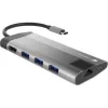 Natec USB-C MULTIPORT ADAPTER 8 AZ 1-BEN NATEC FOWLER PLUS HUB USB 3.0 3X, HDMI 4K, USB-C PD, RJ45, SD, MICRO