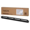 LogiLink Cat.6 patch panel 24-portos, árnyékolatlan, 19" rackbe, fekete