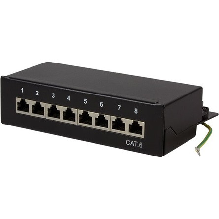 Logilink Cat.6 Patch Panel  8-Port desktop, STP, black