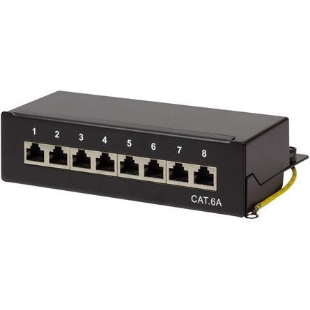 LOGILINK- Patch Panel Desktop Cat.6A STP 8 ports, Black