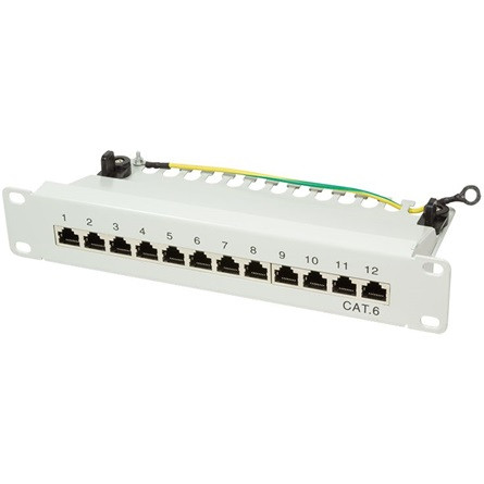 Logilink Cat.6 Patch Panel 12-Port 10", STP, grey