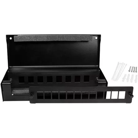 Delock Logilink Consolidation point box for 8 or 12 keystone modules, black