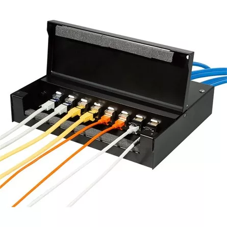 Delock Logilink Consolidation point box for 8 or 12 keystone modules, black