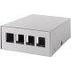 Delock Logilink Consolidation point box  4-port, desk/wall/rail mounting, grey