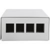 Delock Logilink Consolidation point box  4-port, desk/wall/rail mounting, grey