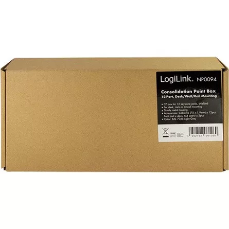 Delock Logilink Consolidation point box 12-port, desk/wall/r