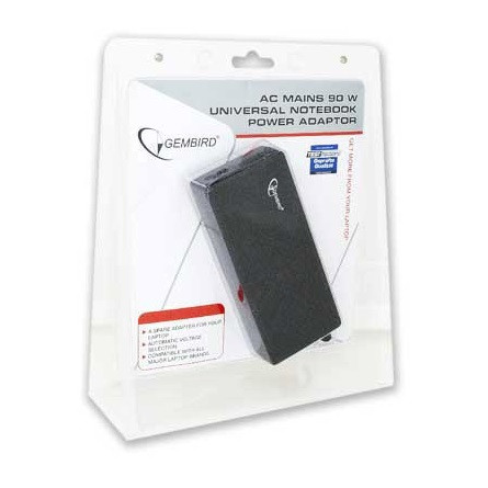 Gembird univerzális 90W notebook hálózati töltő adapter fekete