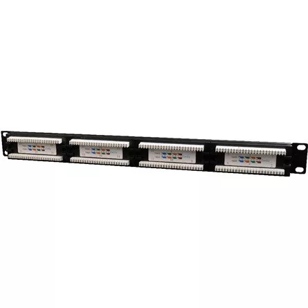 Gembird 24 portos Cat.5e 1U 19" RJ45 Patch Panel
