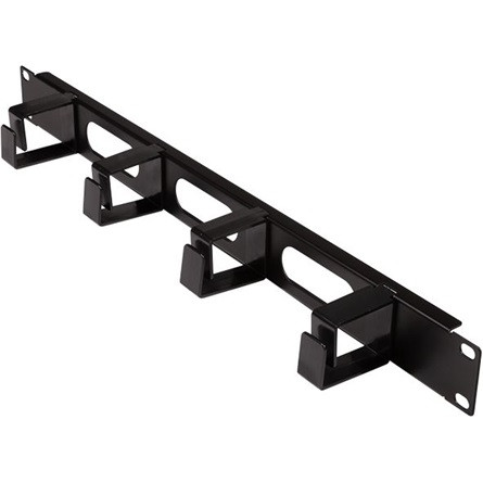 Logilink 19" kábelkezelő panel 1 U 4 kábelgyűrűvel és 3 kábelnyílással