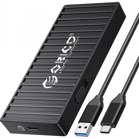 Orico Külső M.2 ház - 9606-C3-BK (USB-C -> M.2 SATA, 5 Gbps, fekete)