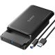Orico Külső HDD/SSD Ház 2.5"/3,5" - DDW35-C3-EU-BK (USB-C to USB-A/C, Max.: 18TB, fekete)