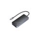 Orico Notebook Dokkoló - OM28PR-G2-BK (Bemenet: USB-C, Kimenet: HDMI/USB-A+C/RJ45/M.2/PD100W, sötétszürke)