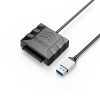 Orico Dokkoló adapter - 3.5" SATA HDD Adapter  (2,5"/3,5" HDD/SSD -> USB-A2.0, Max.: 2TB, 30cm, fekete)