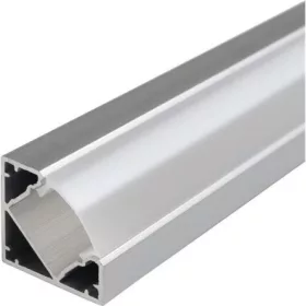   OPTONICA LED profil, alumínium, 45°-os szögben fekete  2m SZETT fehér borítással - OT5103