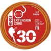 Emos P01230R 30m/ 1aljzat/narancssárga/PVC/250V/1,5mm2 hosszabbító