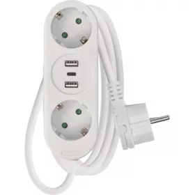 Emos P0221U 1,5m 2xAC/2xUSB/1xType-C fehér elosztó