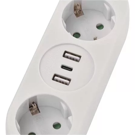 Emos P0221U 1,5m 2xAC/2xUSB/1xType-C fehér elosztó