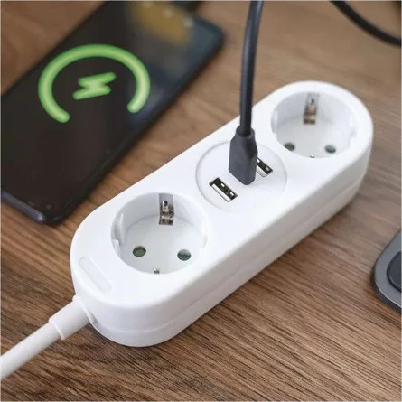 Emos P0221U 1,5m 2xAC/2xUSB/1xType-C fehér elosztó