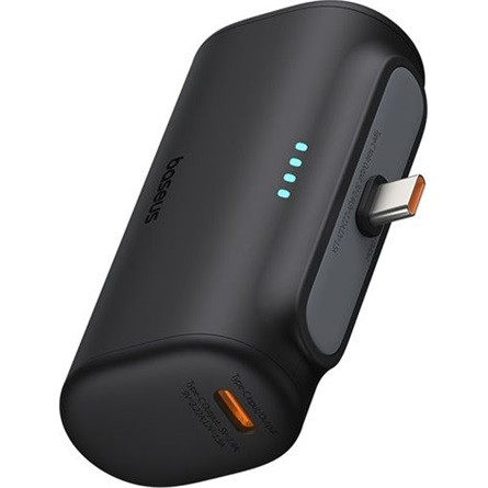 Baseus CHG Baseus Compact 20W gyorstöltő powerbank, 5000mAh, Type-C csatlakozóval, fekete