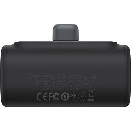 Baseus CHG Baseus Compact 20W gyorstöltő powerbank, 5000mAh, Type-C csatlakozóval, fekete