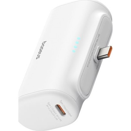 Baseus CHG Baseus Compact 20W gyorstöltő powerbank, 5000mAh, Type-C csatlakozóval, fehér