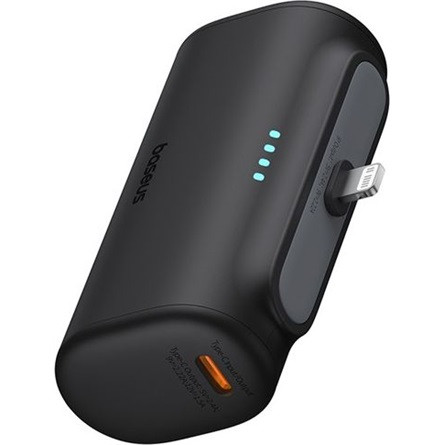 Baseus CHG Baseus Compact 20W gyorstöltő powerbank, 5000mAh, iPhone csatlakozóval, fekete