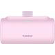 Baseus CHG Baseus Compact 20W gyorstöltő powerbank, 5000mAh, iPhone csatlakozóval, rózsaszín