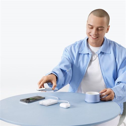 Baseus PicoGo Qi2 Magnetic vezeték nélküli gyorstöltő powerbank 10000 mAh, 27W, fehér