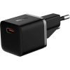 Baseus GaN5 Mini hálózati gyorstöltő 20W, USB Type-C, fekete + 100W USB Type-C, 1m kábel