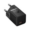 Baseus GaN5 Mini hálózati gyorstöltő 30W, USB Type-C, fekete + 100W USB Type-C, 1m kábel