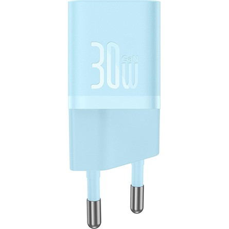 Baseus GaN5 Mini hálózati gyorstöltő 30W, USB Type-C, kék + 100W USB Type-C, 1m kábel