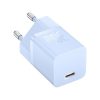 Baseus GaN5 Mini hálózati gyorstöltő 30W, USB Type-C, kék + 100W USB Type-C, 1m kábel