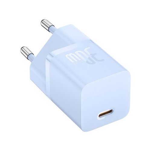 Baseus GaN5 Mini hálózati gyorstöltő 30W, USB Type-C, kék + 100W USB Type-C, 1m kábel