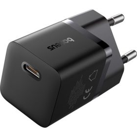   Baseus GaN5 Mini hálózati gyorstöltő 25W, USB Type-C, fekete