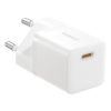 Baseus GaN5 Mini hálózati gyorstöltő 25W, USB Type-C, fehér