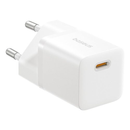 Baseus GaN5 Mini hálózati gyorstöltő 25W, USB Type-C, fehér