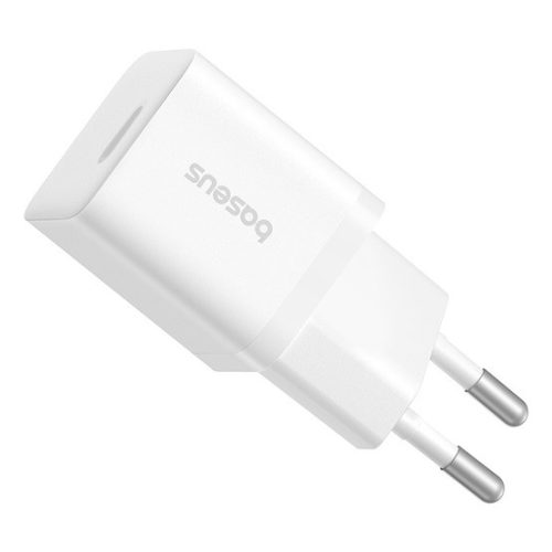 Baseus GaN5 Mini hálózati gyorstöltő 25W, USB Type-C, fehér