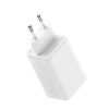 Baseus GaN6 Pro hálózati gyorstöltő 65W, 2×USB Type-C + 2×USB Type-A, fehér + 100W USB Type-C, 1m kábel