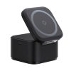 Baseus Apple Watch Series 10 42mm BASEUS asztali töltő 3in1 20W, Apple Watch töltő + csévélhető Type-C tápkábel, FEKETE