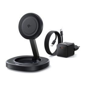   Baseus EnerFill FF11 vezeték nélküli töltő 15W,fekete + 20W hálózati gyorstöltő + USB Type-C, 1m kábel