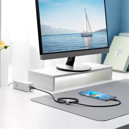 Baseus Pudding USB Type-C, 100W gyorstöltő adatkábel, 1.2m, fekete