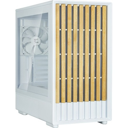 Zalman P10 Namu táp nélküli ablakos MT Mini Tower számítógépház fehér-barna