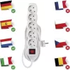 Emos P1525R 5 aljzat 5méter 1,5mm2 kapcsolós fehér hosszabbító