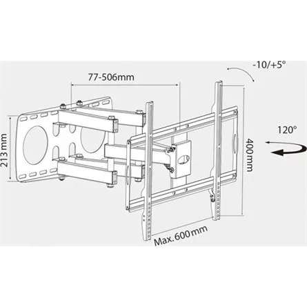 Harmantrade ML-P17 NEW monitor TV 37"-63" fali tartó fekete