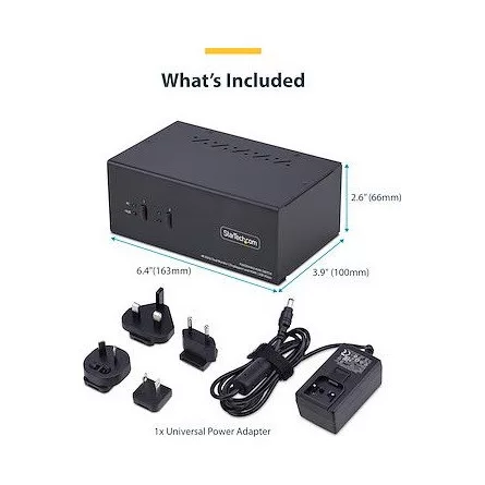 StarTech 2-PORT DISPLAYPORT + HDMI KVM DISPLAYPORT + HDMI 4K 60HZ