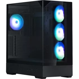   Zalman P40 Prism Plus táp nélküli ablakos Mid Tower számítógépház fekete