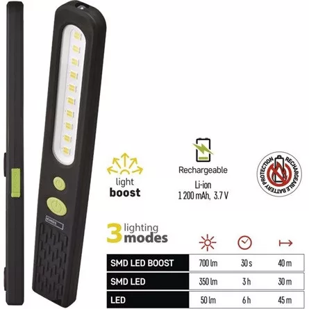 Emos P4538 SMD LED + LED 700lm akkumulátoros lámpa