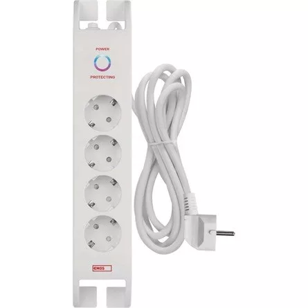 EMOS P54212 2m 900J SCHUKO 4 csatlakozós túlfeszültség védett elosztó